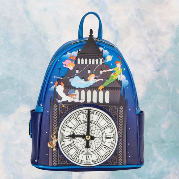 Loungefly Disney Peter Pan Clock Mini Backpack and Wallet - Picture 7 of 10